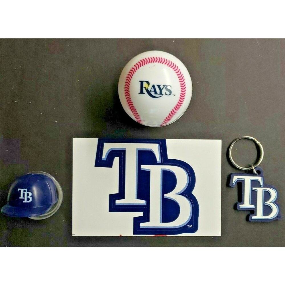 Tampa Bay Devil Rays Baseball Vending Charms Lot‎ of 4 Ball Helmet Key Chain 295